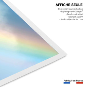 Affiche photo arc en ciel pastel Affiche seule