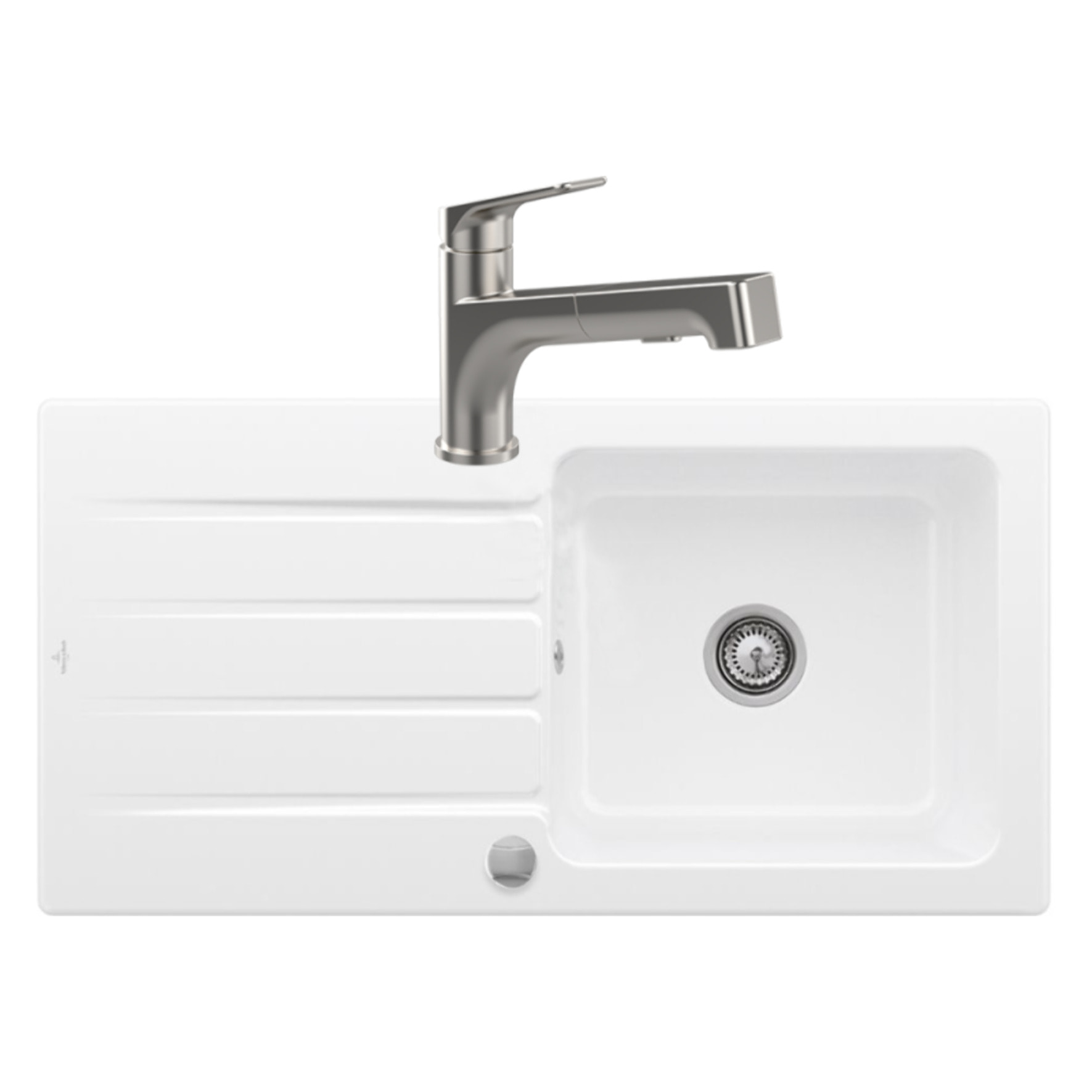 Evier 1 bac Architectura 60 + Robinet de cuisine Junis Shower