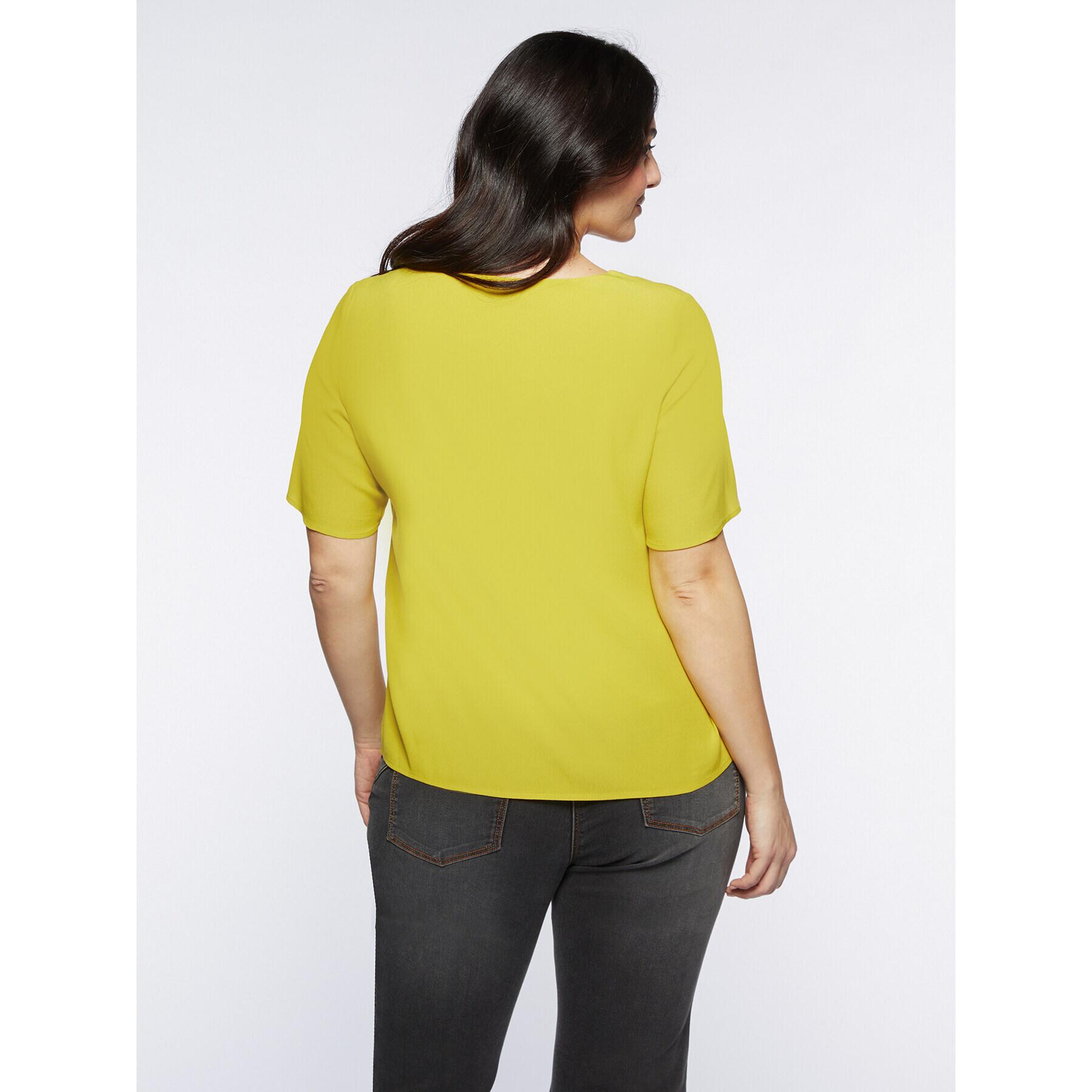 Fiorella Rubino - Blusa recta con mangas cortas - Amarillo