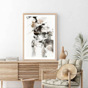 Affiche Chaos sauvage Affiche + cadre en bois - Chêne