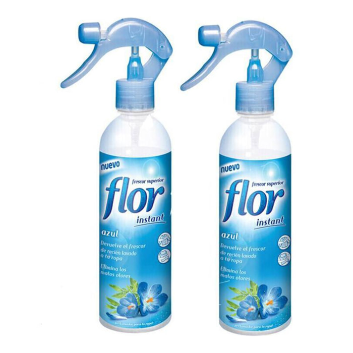 Flor Instant Azul Perfumador para la ropa 345 ml, pack 2 unidades