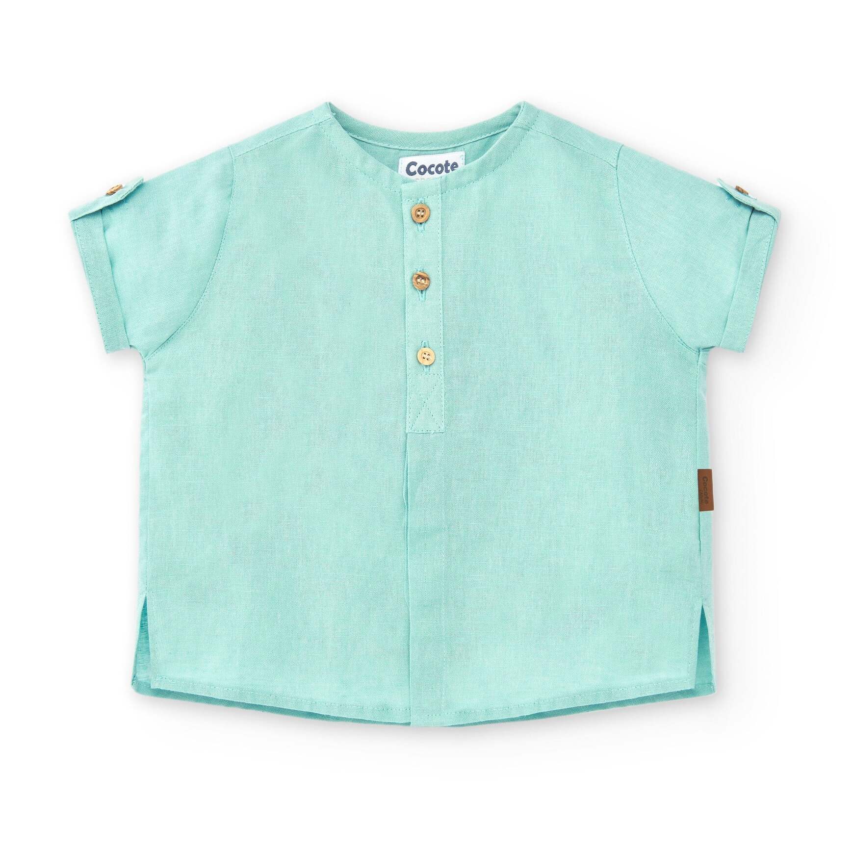 Camisa de niño turquesa Cocote & Charanga