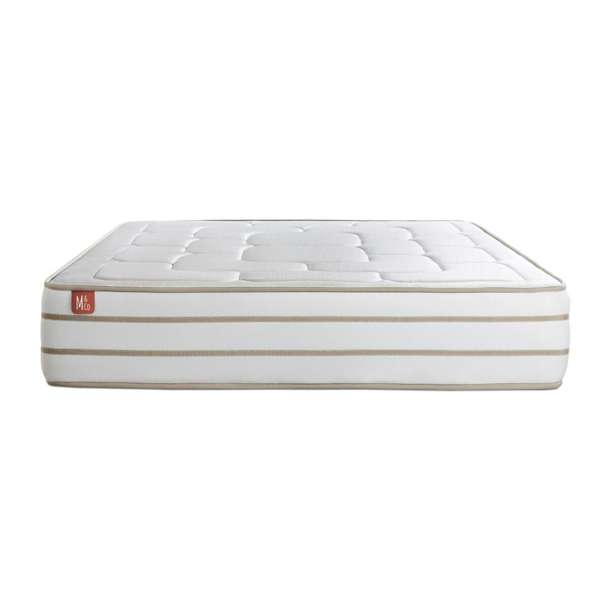 Matelas Mémoire de forme - Confort équilibré et accueil enveloppant - 26 d'épaisseur, 5 zones de confort - Réduction des points de pression - 2 places