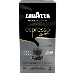 Ristretto x30.  Capsules compatibles Nespresso en aluminium