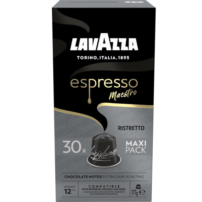 Ristretto x30.  Capsules compatibles Nespresso en aluminium
