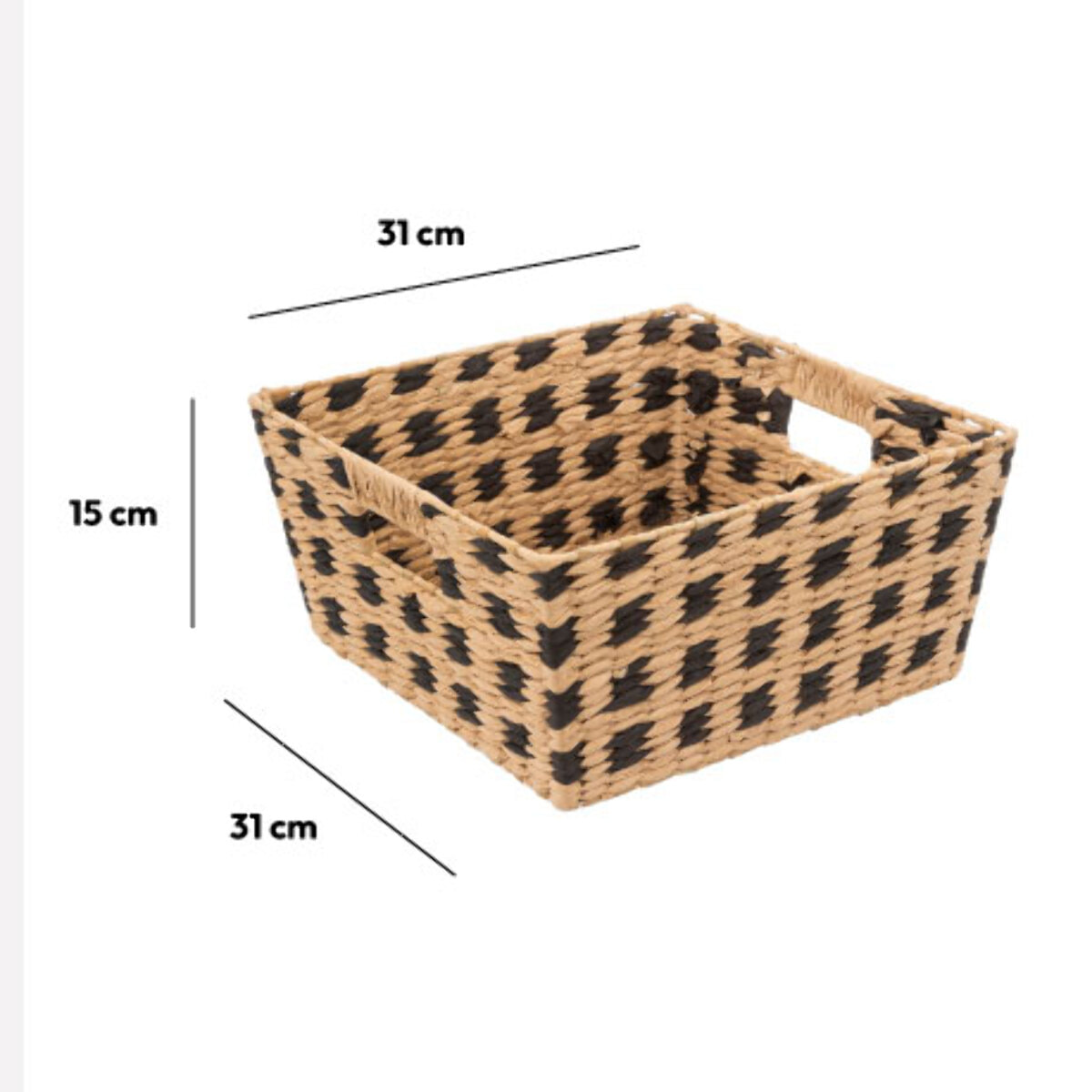 Panier 31x15 cm Noir Terre Inconnue