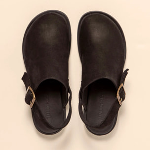 Zapatos N5871 NOBUCK LAVADO BLACK/ ARENISCA color Black