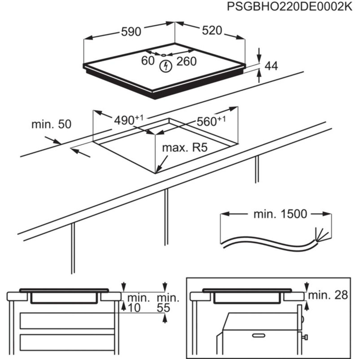 Plaque induction ELECTROLUX EIS67483