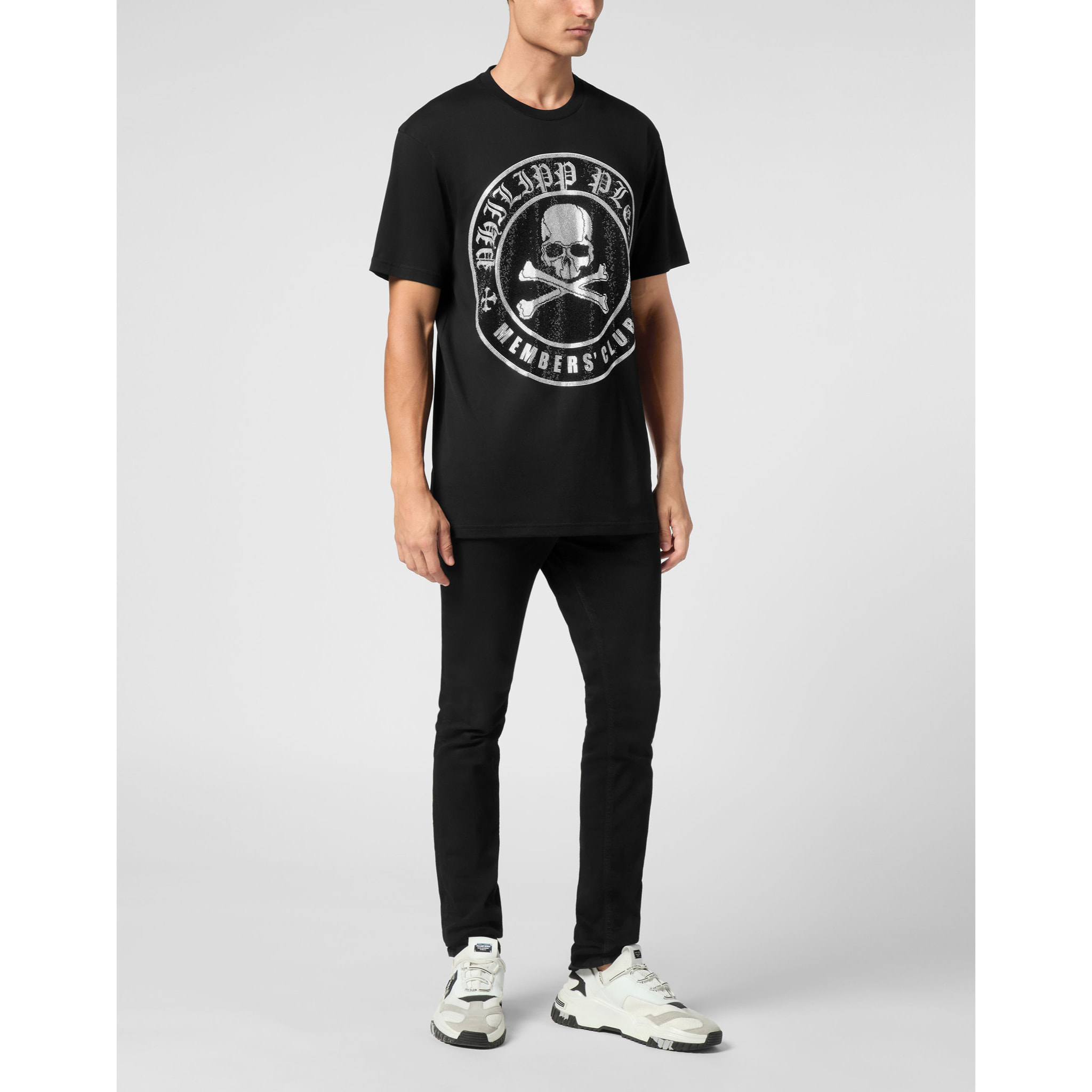 PHILIPP PLEIN T-Shirt Round Neck SKULL&BONES
