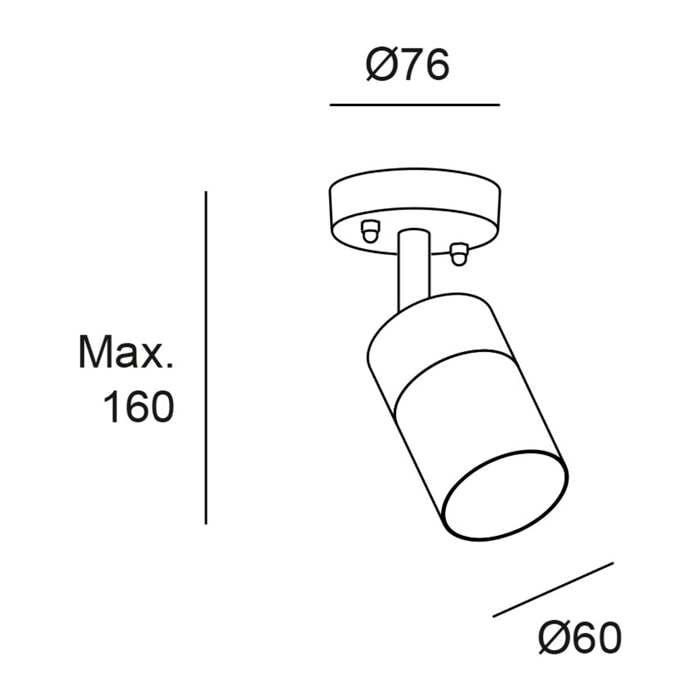 Forlight Pixa Simple alique de uso interior y exterior para bombilla GU10 en color blanco