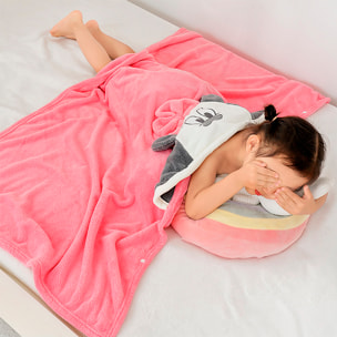 Accappatoio per bambini con cappuccio design elefante. 70x140 cm.