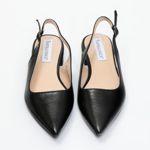 Ballerine slingback in simil pelle verniciata