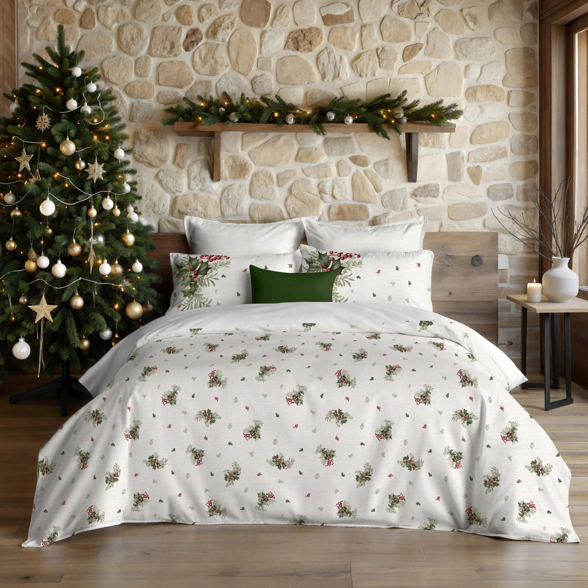 Housse de couette avec pressions Winter Holly