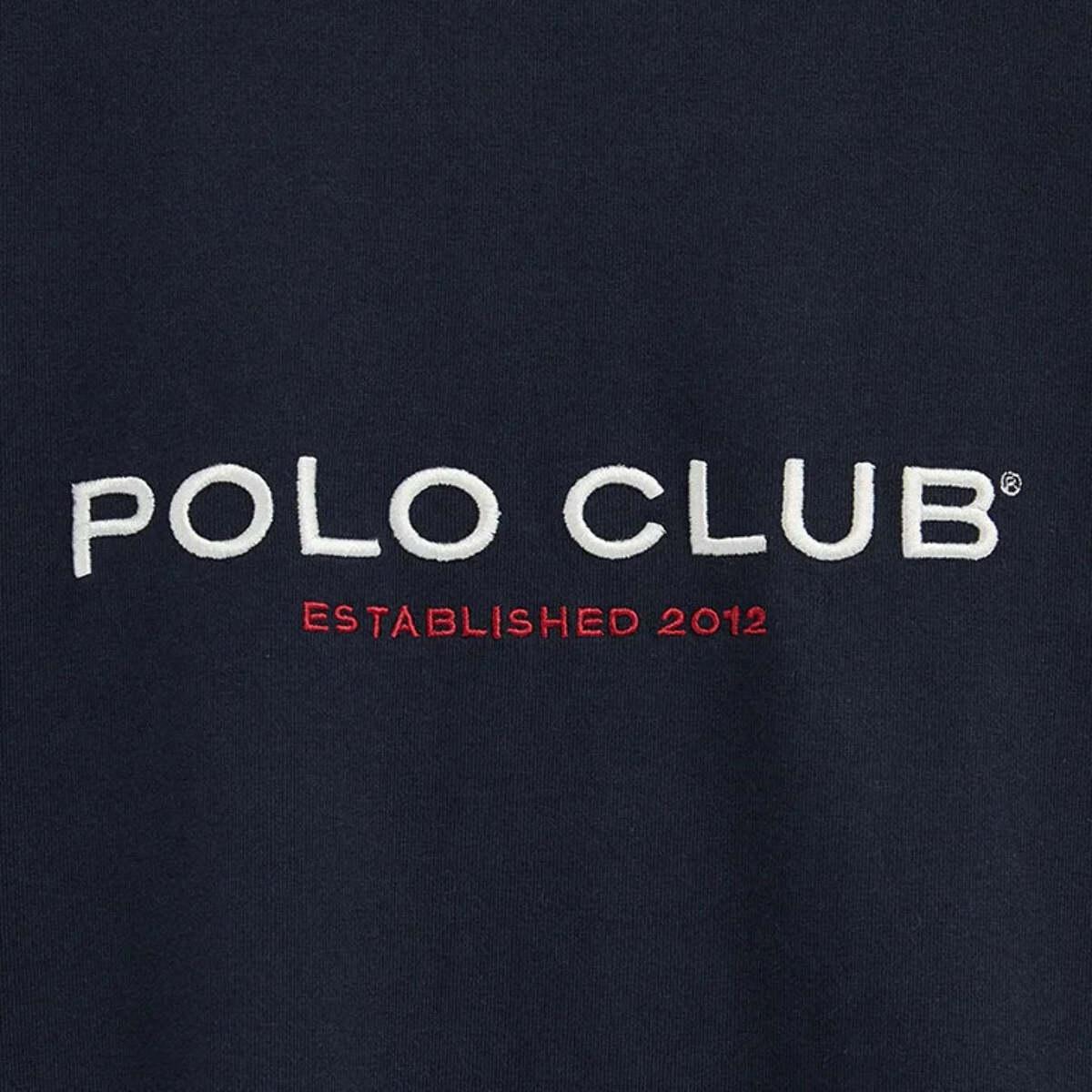 Camiseta azul marino de manga corta con bordado Established 2012 Polo Club