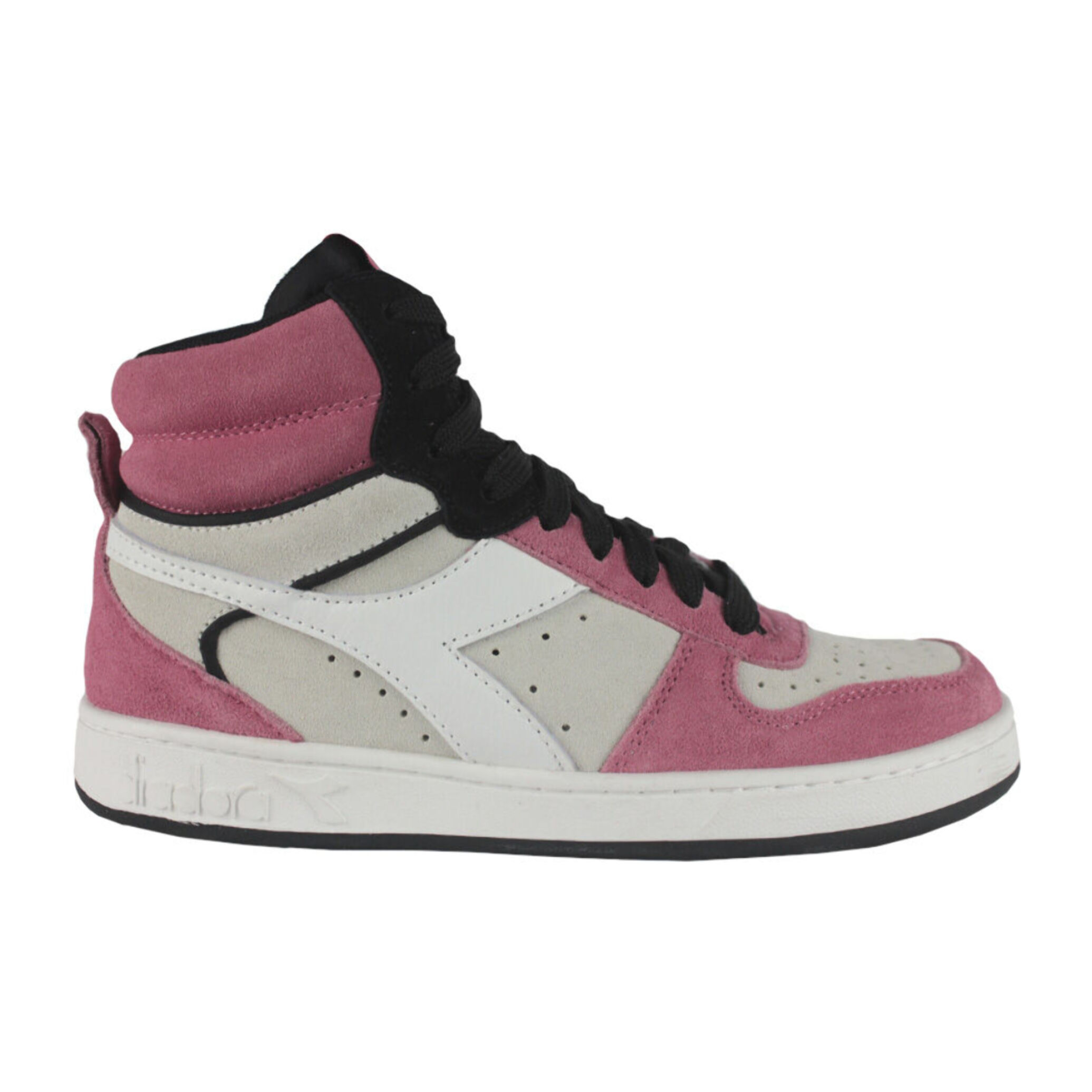 Zapatillas Sneaker para Mujer - DIADORA Magic basket mid suede wn 501.179011 01 C9996 White/Tea rose/Black