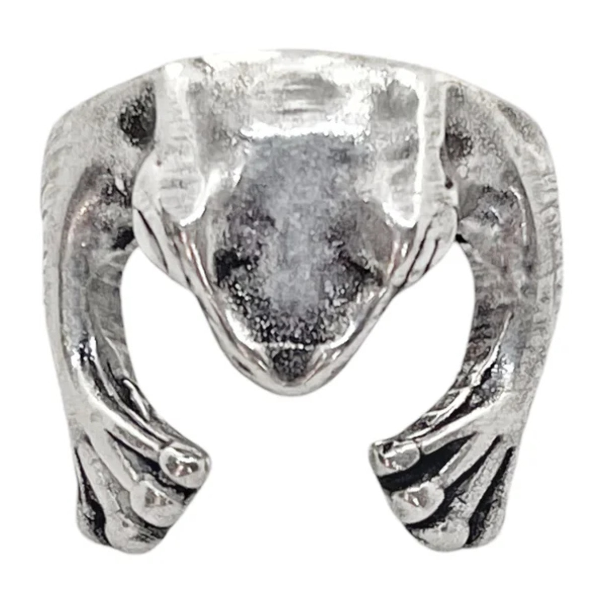 Anillo "Abrazo de rana" plata 7 micras envejecido. Talla 15