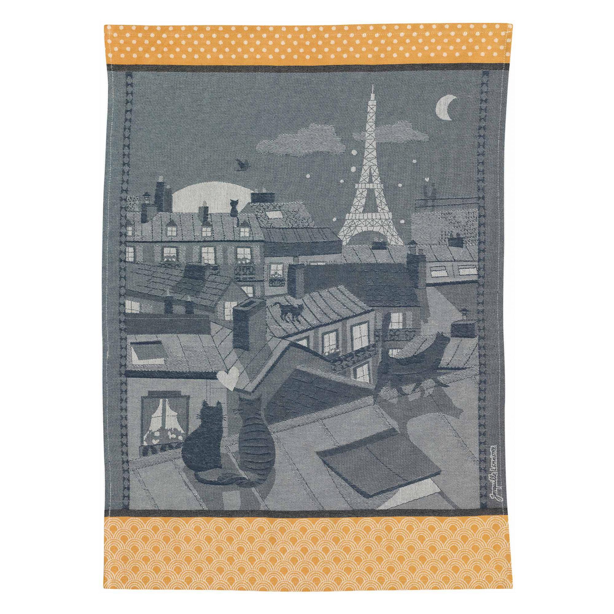 Torchon jacquard Toits de Paris