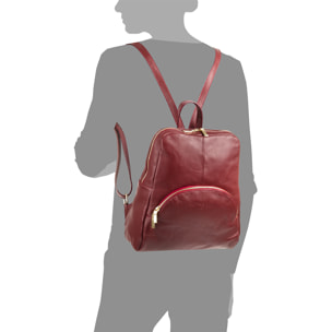 Monastier Bolso mochila Mujer.Piel auténtica Dollaro