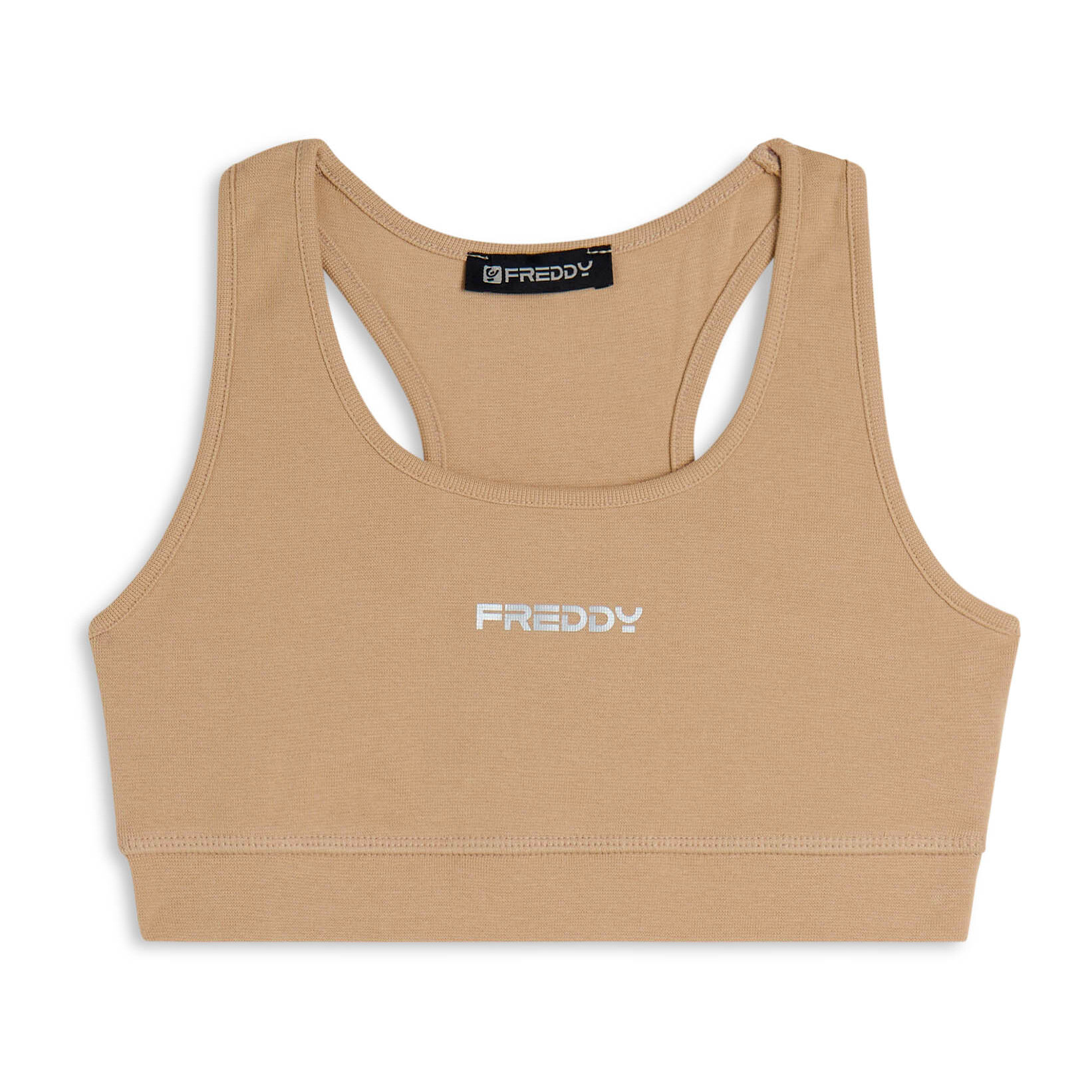 Top sportivo in heavy jersey con vogatore e fascia elastica