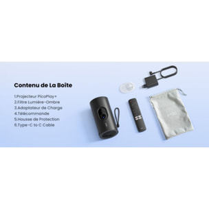 Vidéoprojecteur portable JMGO PicoPlay+ - sacoche - Trépied - Batterie