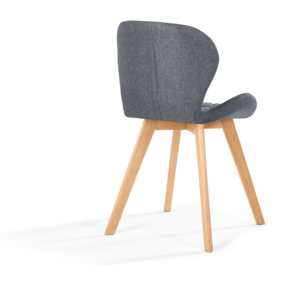 Chaises Gatsby en tissu et pieds bois