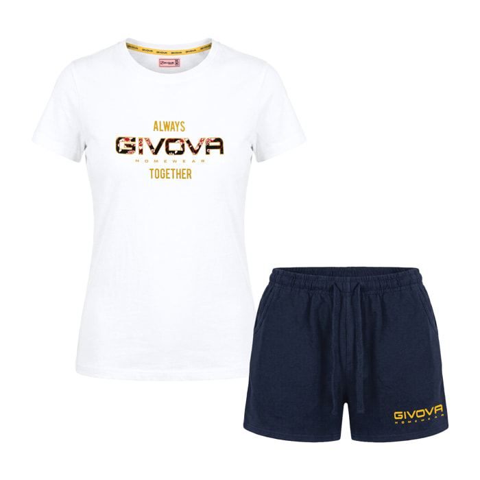 Completo Homewear Donna Corto GIVOVA Cotone