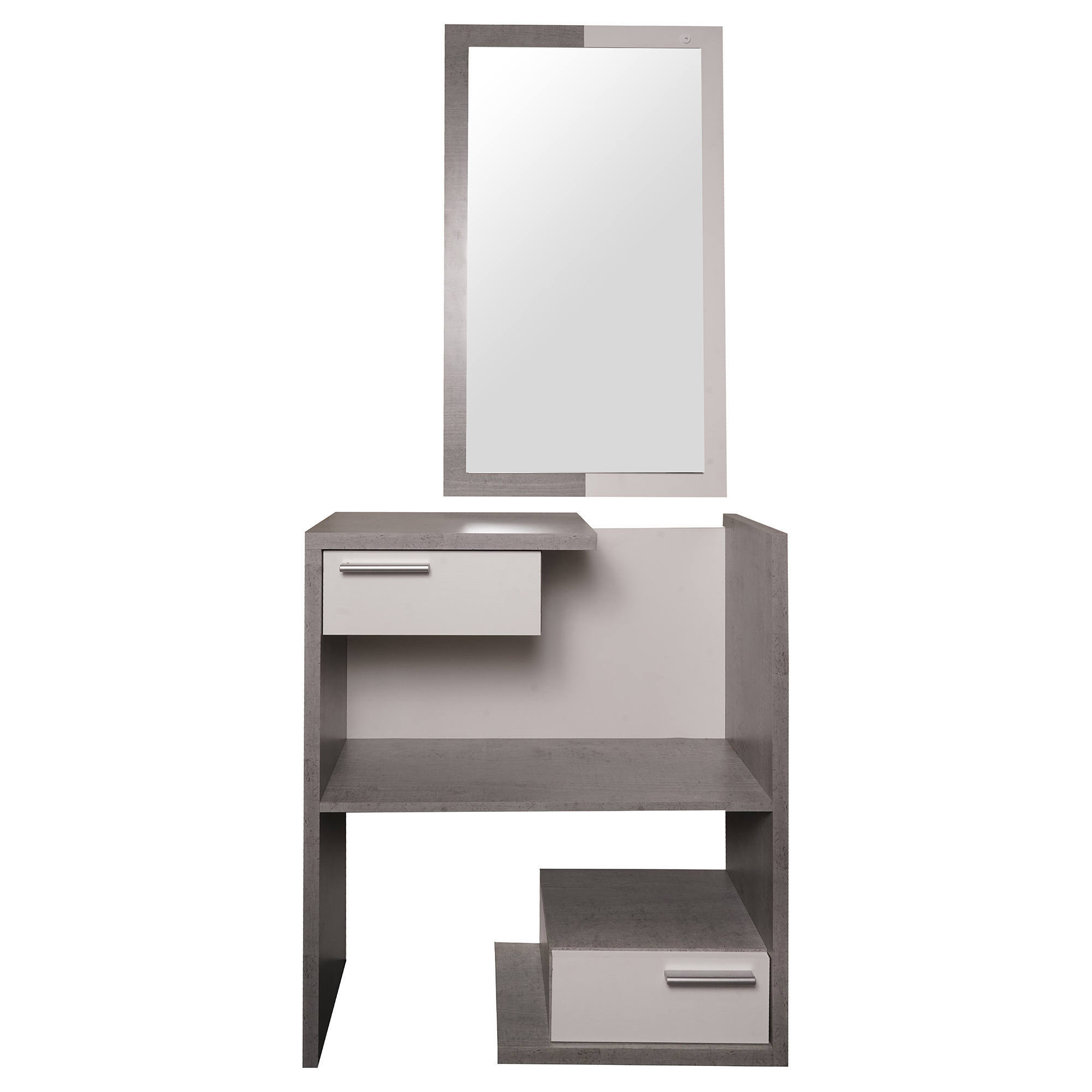 Mobile ingresso con specchio, 80 x 28 x 170, Bianco