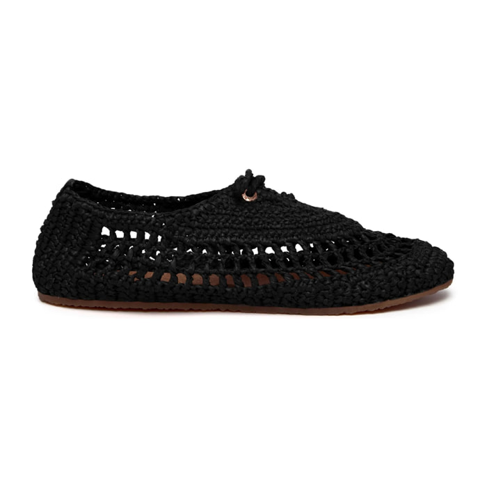 Superga - Ballerine Donna Nero - 3021 CROCHET BALLERINA