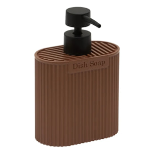 Distributeur de savon Terra ovale 375ml marron