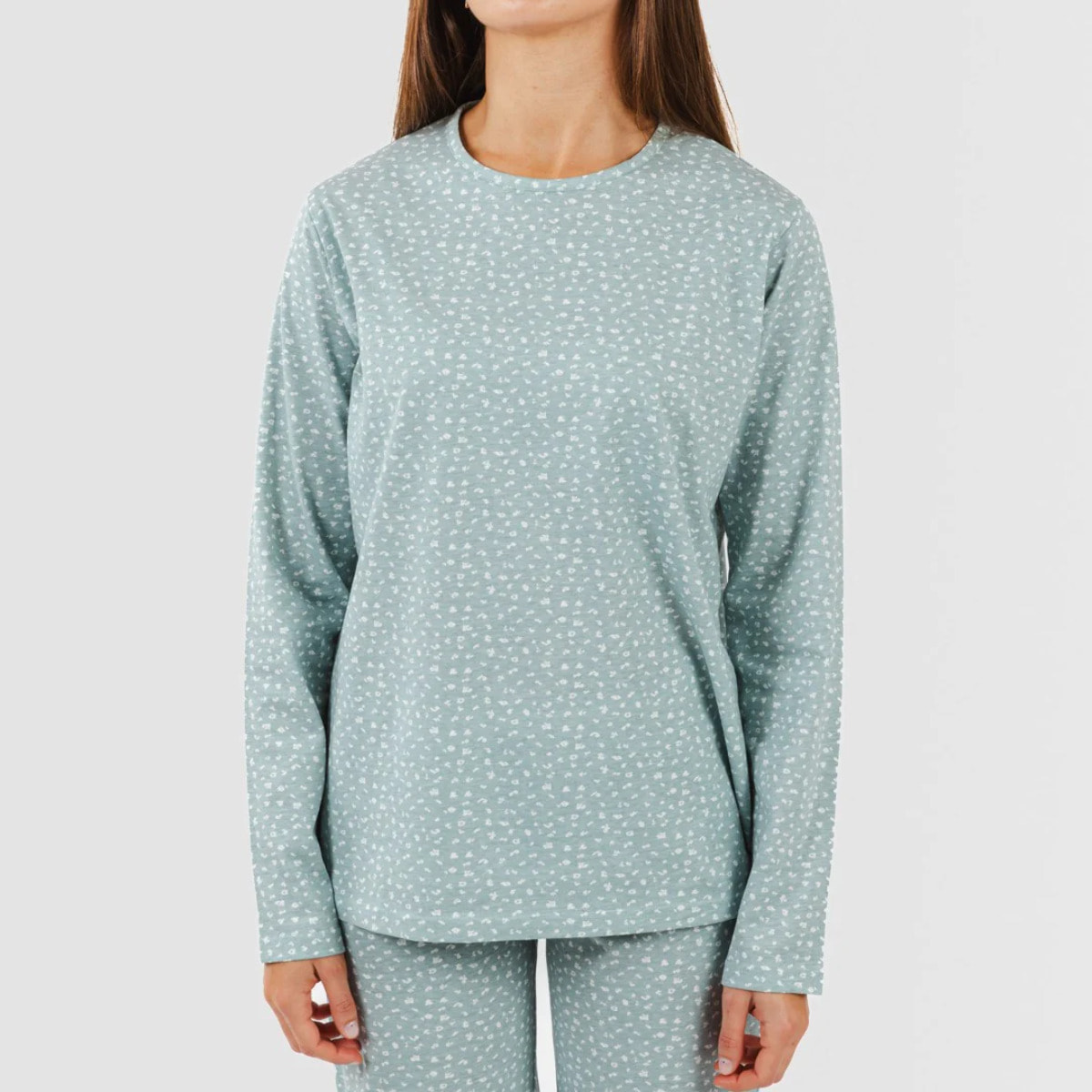 Pijama largo algodón Anita Verde gastado