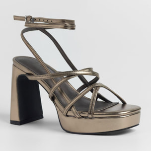 Sandalias de tacón - Nori Metalizado - 11 cm