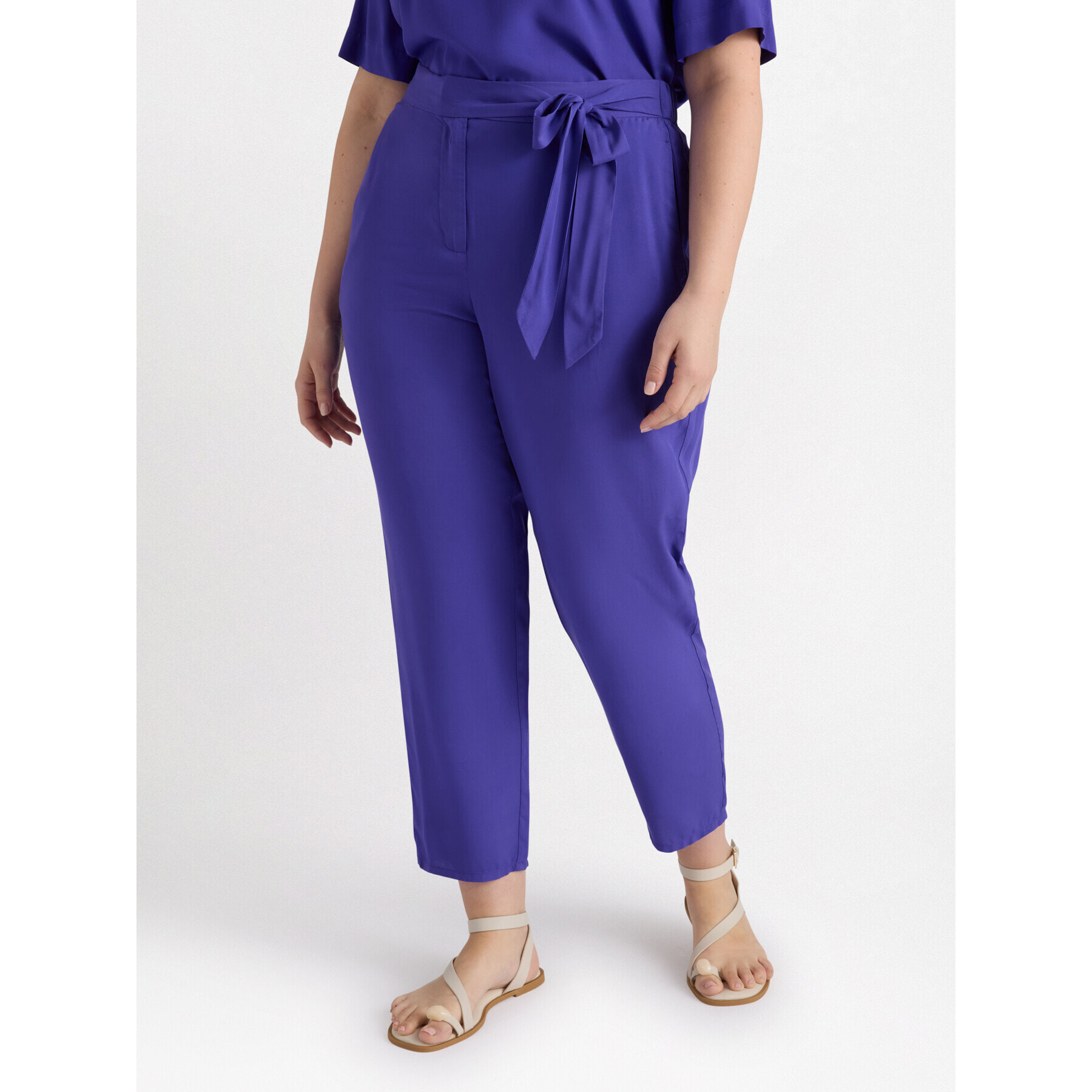 Fiorella Rubino - Pantalón de viscosa LENZING™ ECOVERO™ - Violeta