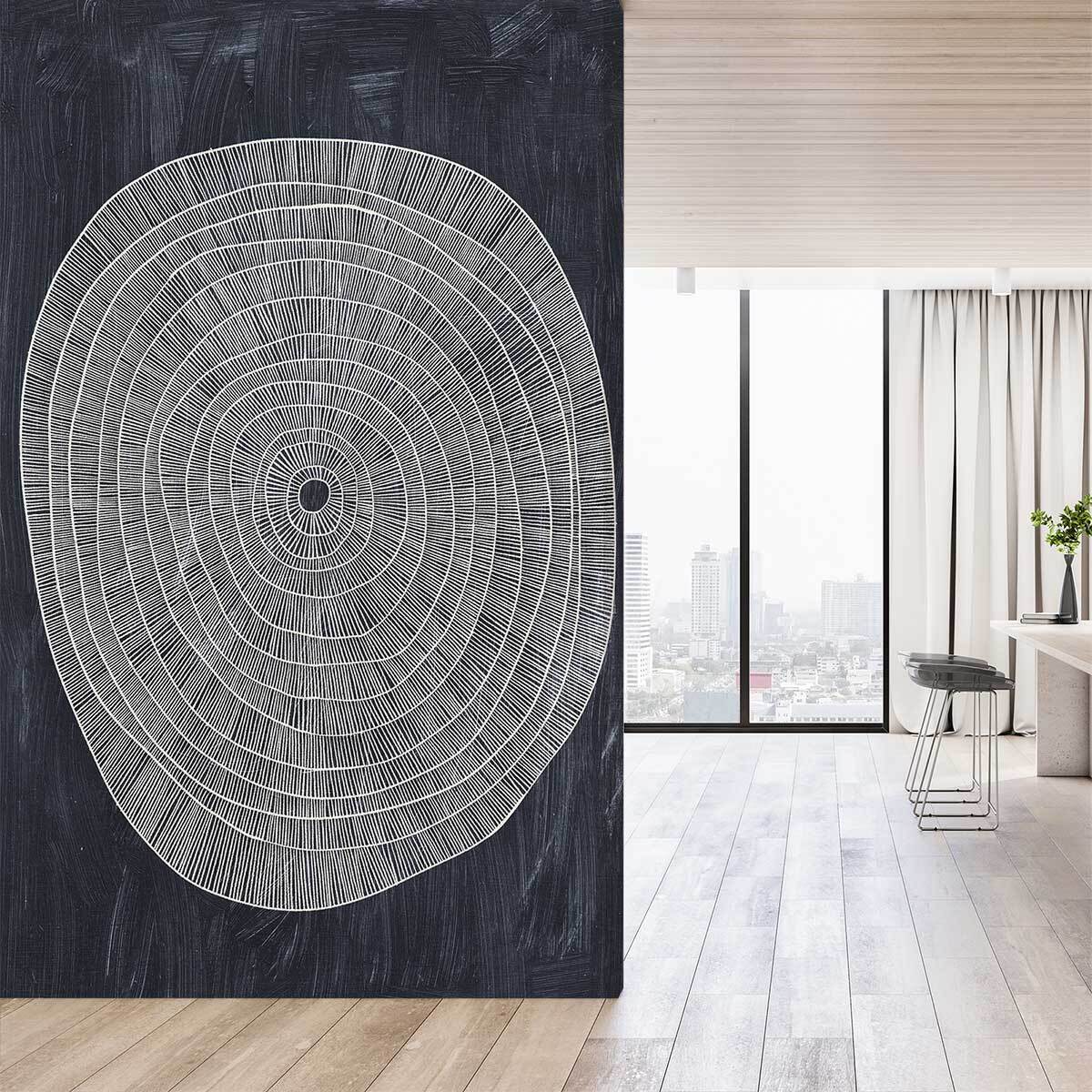 Papier peint, rond Intissé