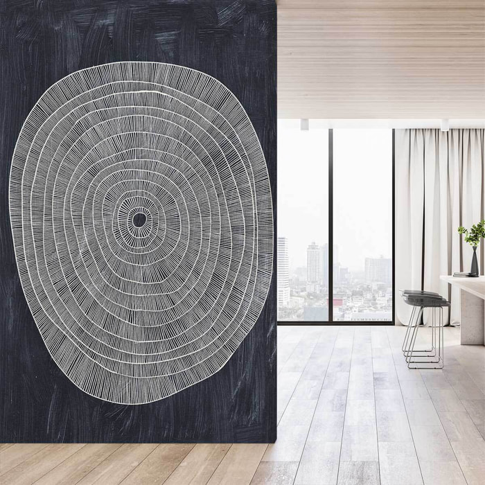 Papier peint, rond Intissé