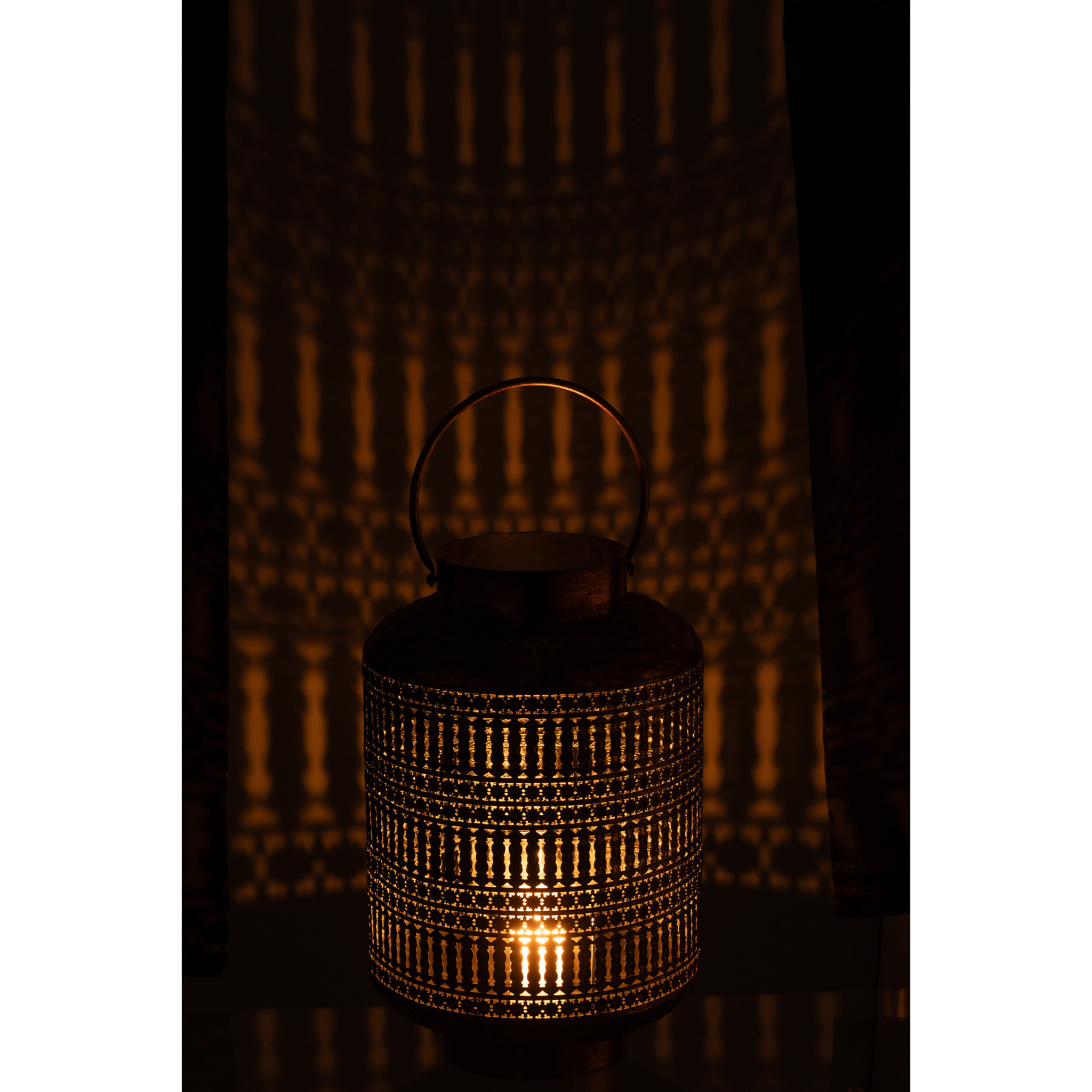 J-Line lanterne Antique - acier - bronze - small