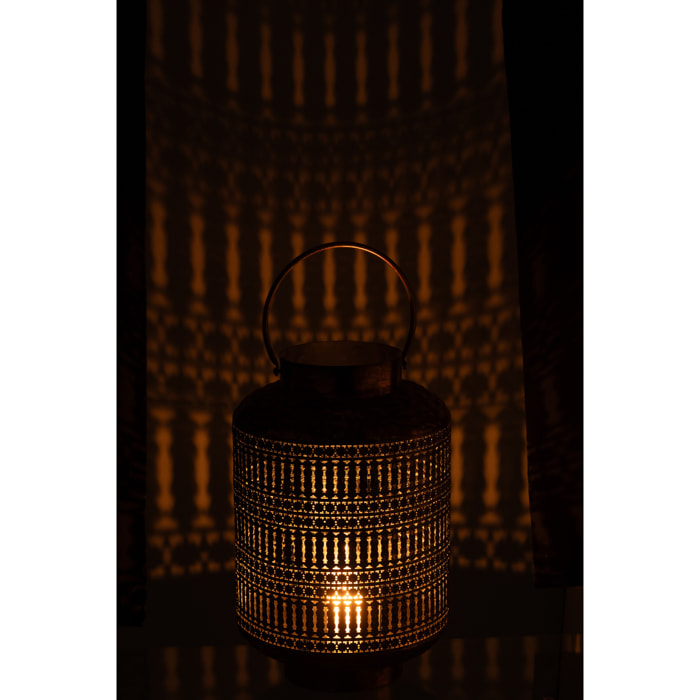 J-Line lanterne Antique - acier - bronze - small