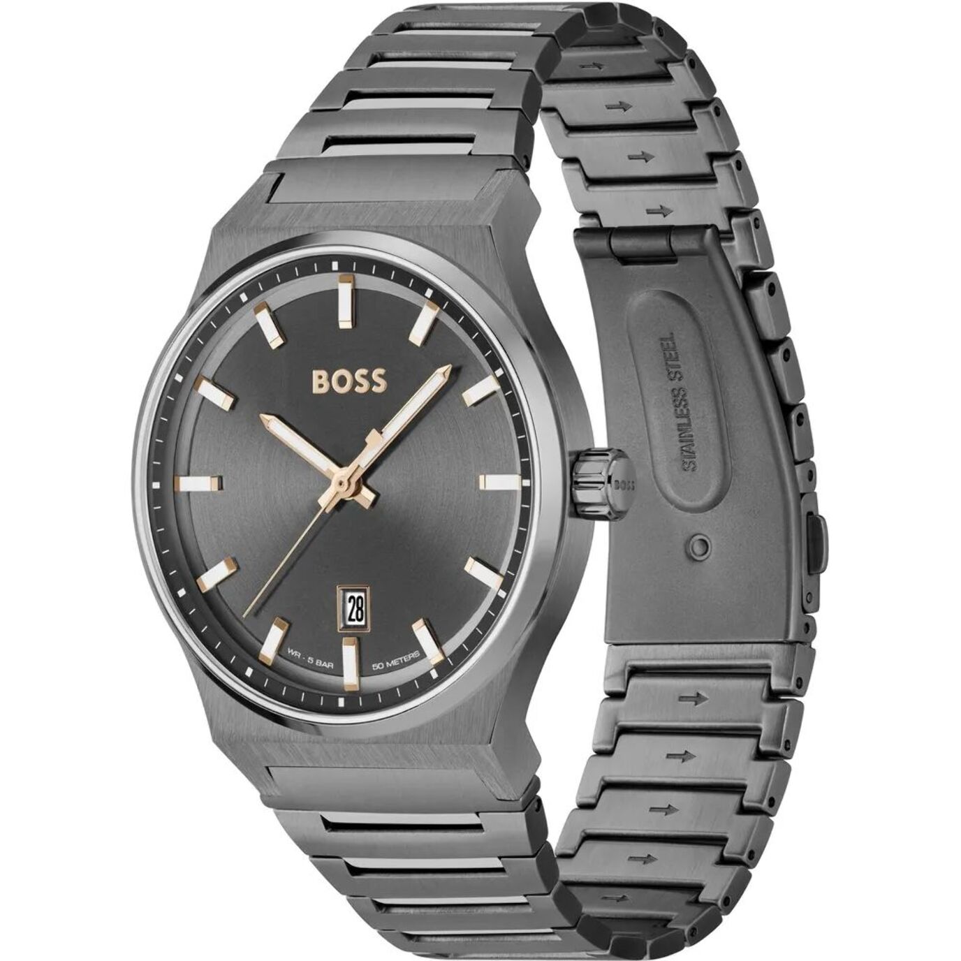 Reloj Boss 1514078 Hombre Analogico Cuarzo con Correa de Acero inoxidable