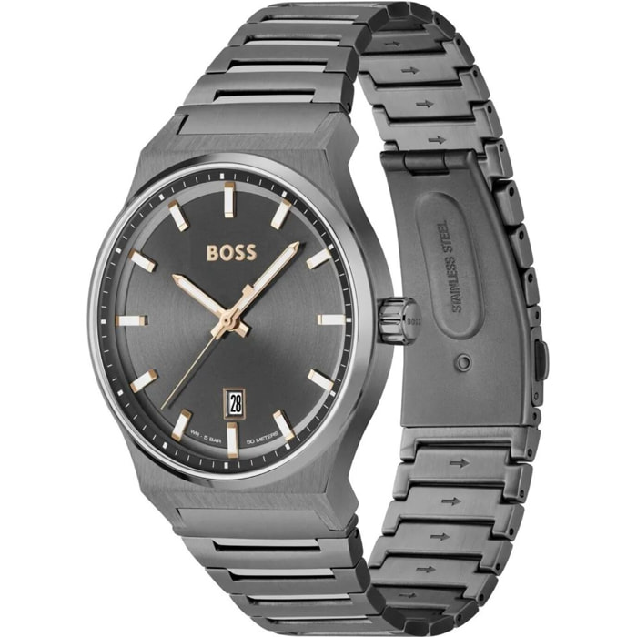 Reloj Boss 1514078 Hombre Analogico Cuarzo con Correa de Acero inoxidable