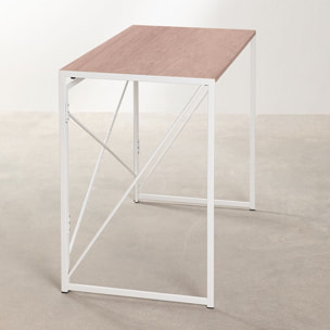lolie - scrivania pieghevole in legno e metallo - 100x50x75 cm