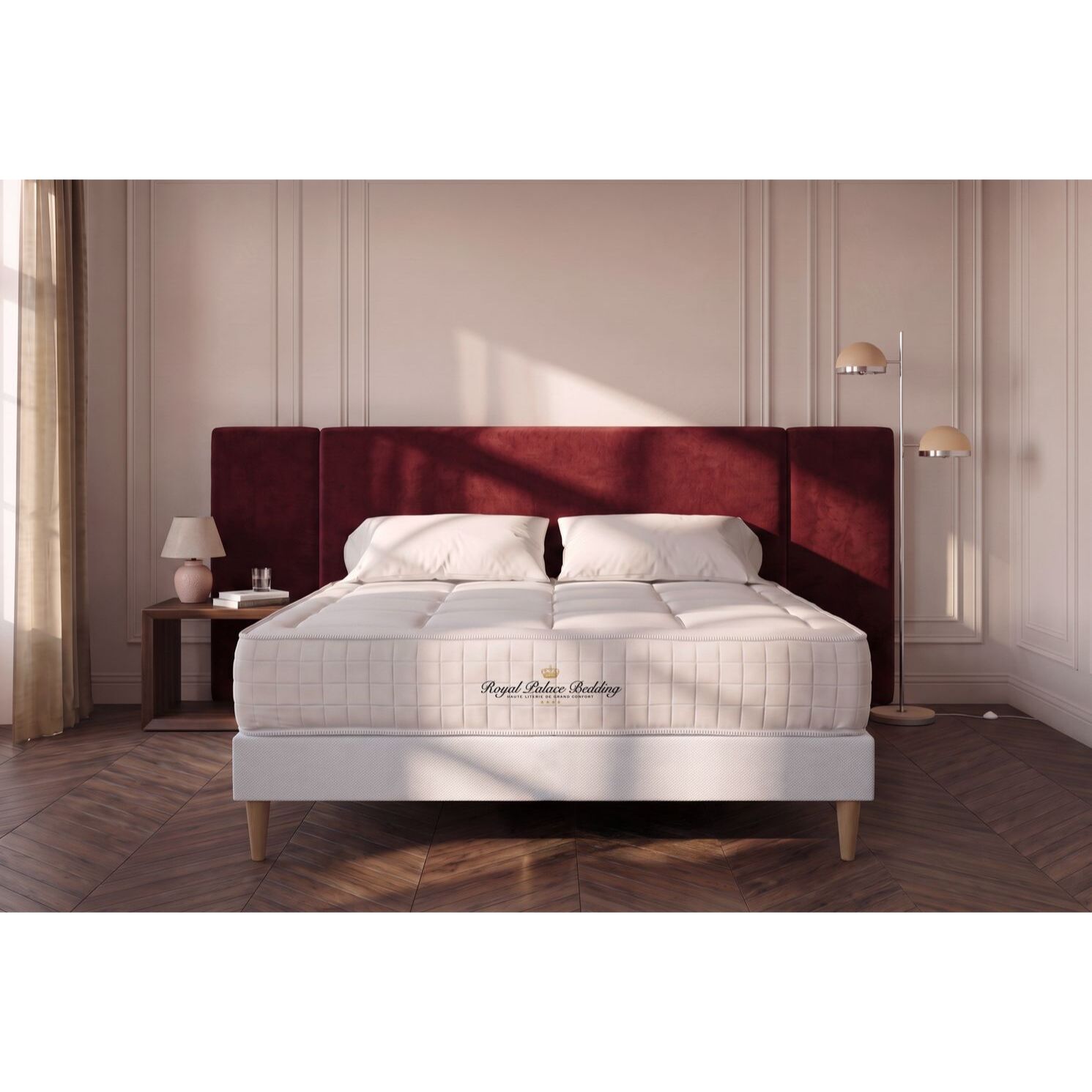 Matelas Mémoire de forme - Confort ferme et accueil enveloppant - 24 d'épaisseur, 3 zones de confort - Qualité hôtellière - 2 places
