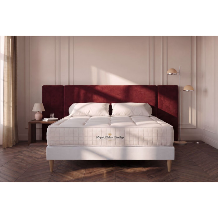 Matelas Mémoire de forme - Confort ferme et accueil enveloppant - 24 d'épaisseur, 3 zones de confort - Qualité hôtellière - 2 places