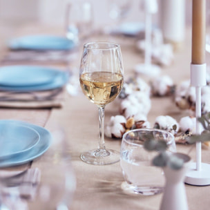 Service de 18 verres à pied et verres à eau