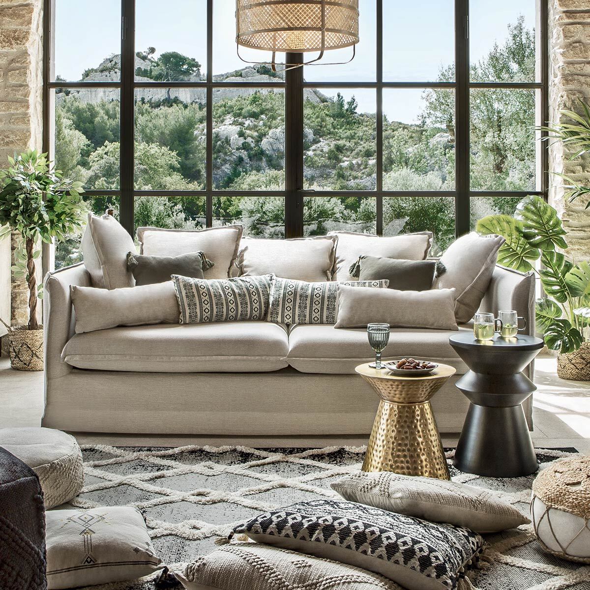 Canapé "Odilon" beige 3 places