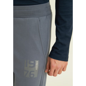 Pantaloni regular in felpa con fondo dritto