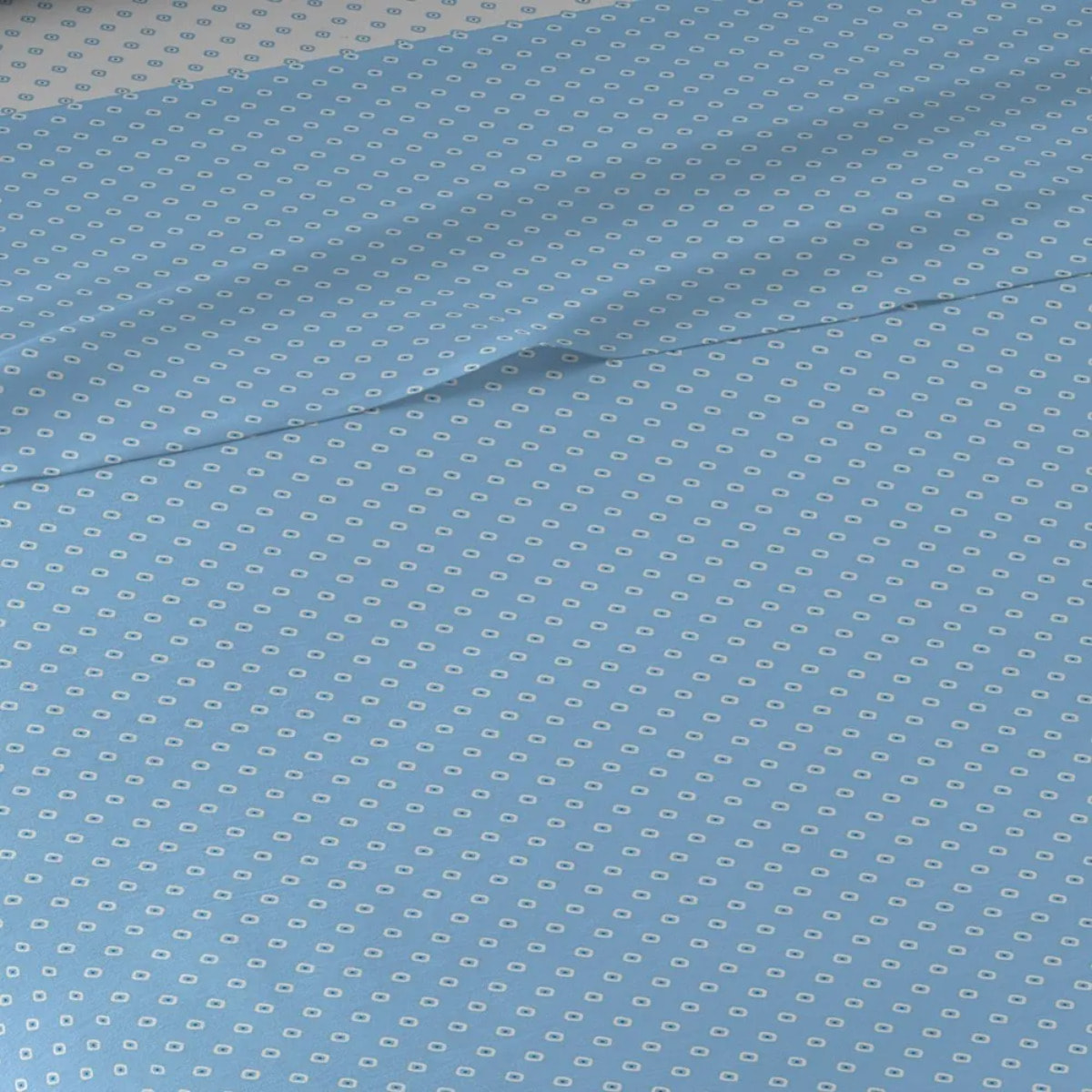 Set di lenzuola in cotone 100% verso reversibile blu indigo