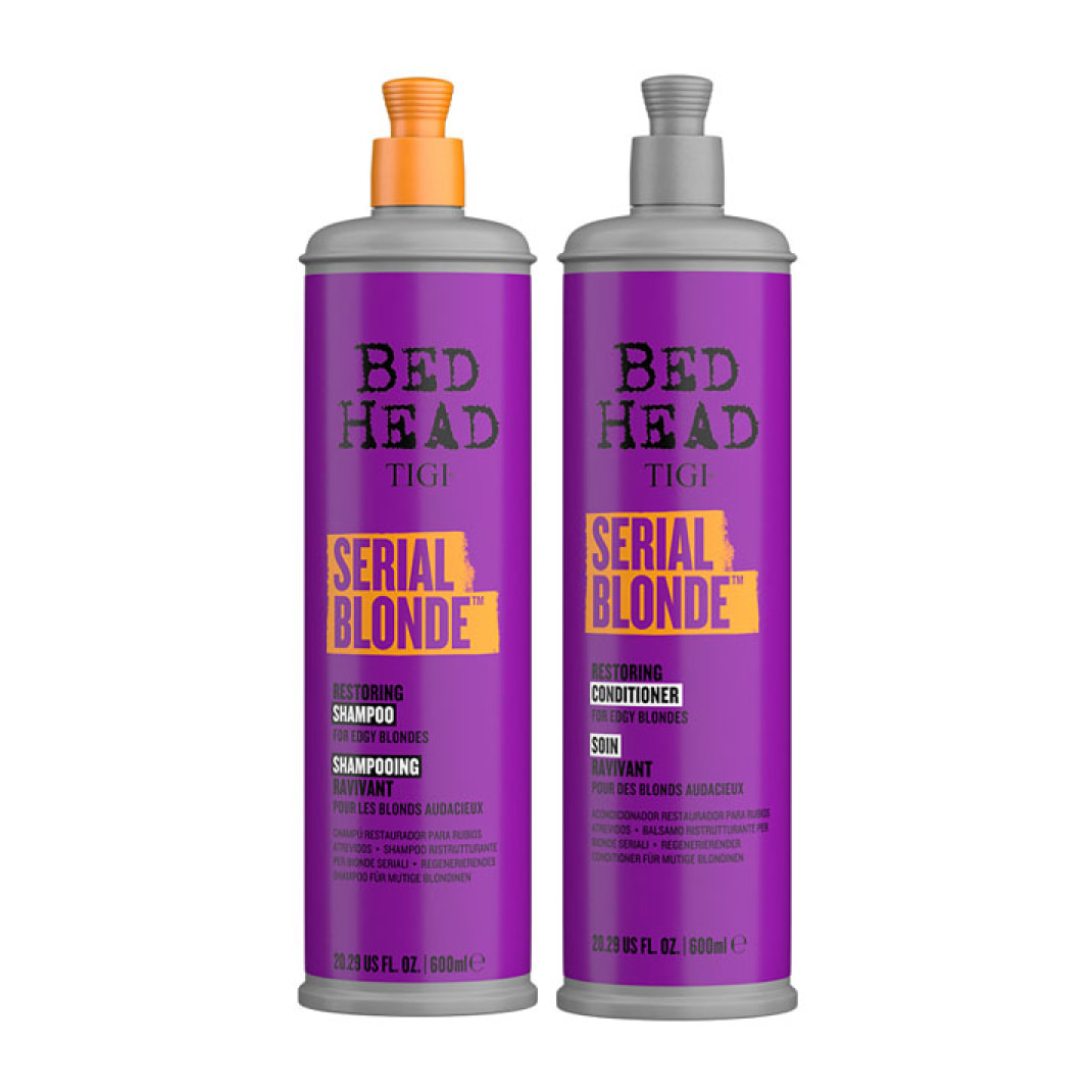 TIGI Kit Bed Head Serial Blonde Restoring Shampoo 600ml + Conditioner 600ml