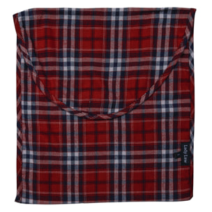 PIGIAMA DONNA donna flanella invernale quadro rosso blu e bianco