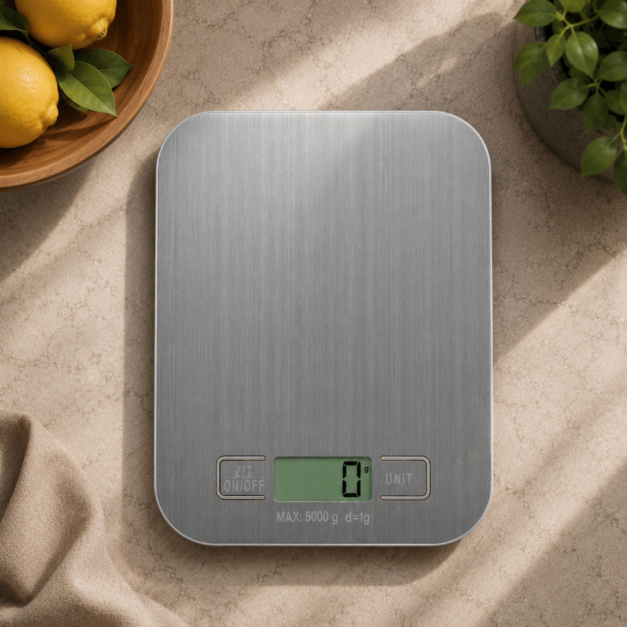 Balance de cuisine électronique en acier inoxydable 5kg