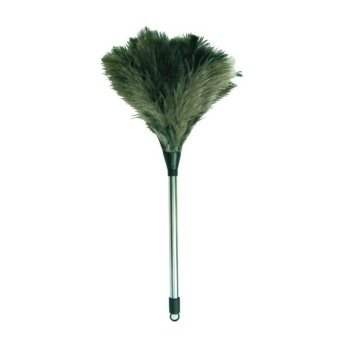 Plumeau en plumes d'autruche Manche Inox - MSV