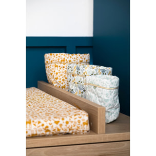 Lot de 3 panières en coton blanc